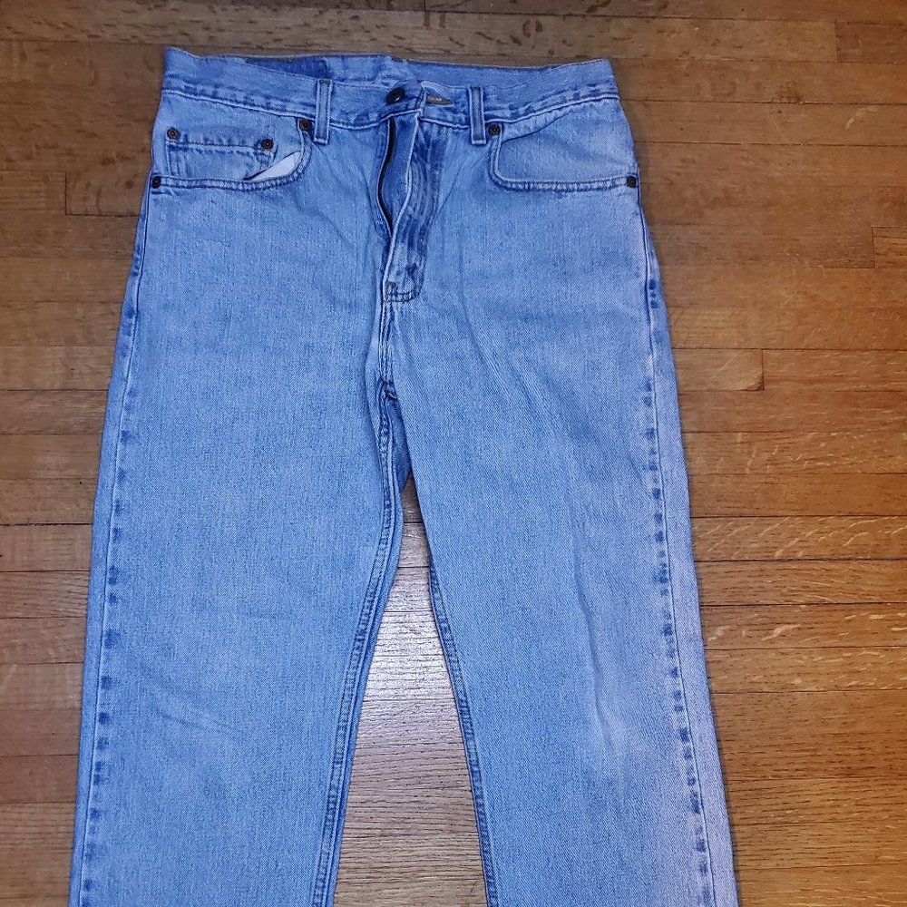 Levi 505 red tab zip fly